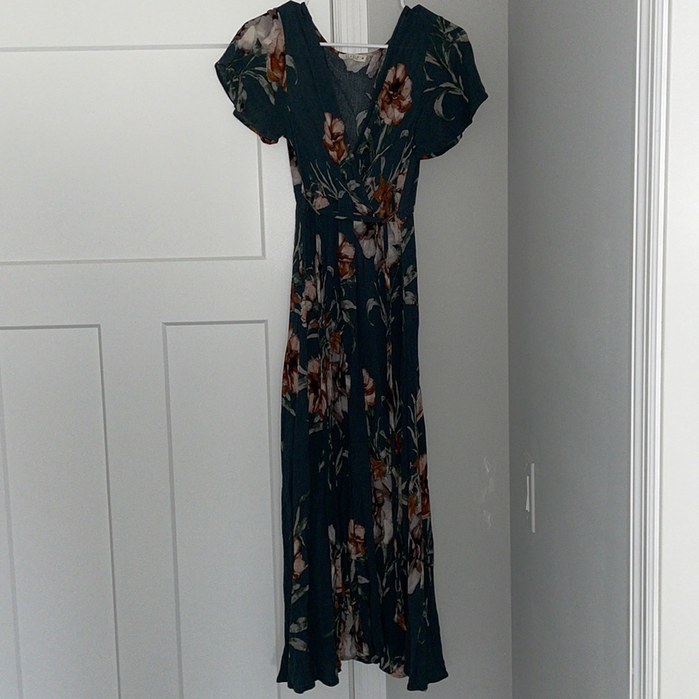 Floral Wrap Maxi Dress